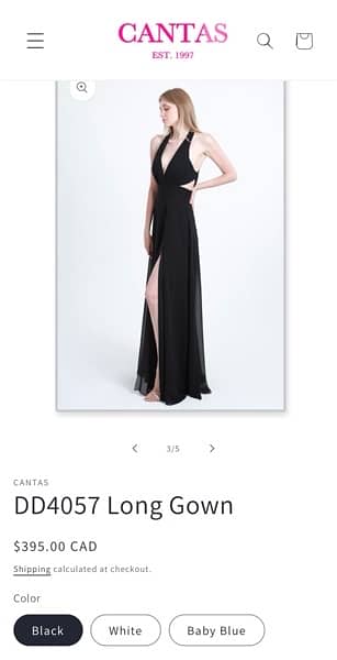 wedding or prom dress black with side slide cut (half price) 4