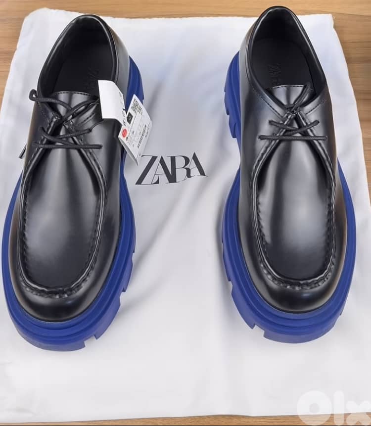 ZARA MOC TOE CHUNKY SHOES 42 5