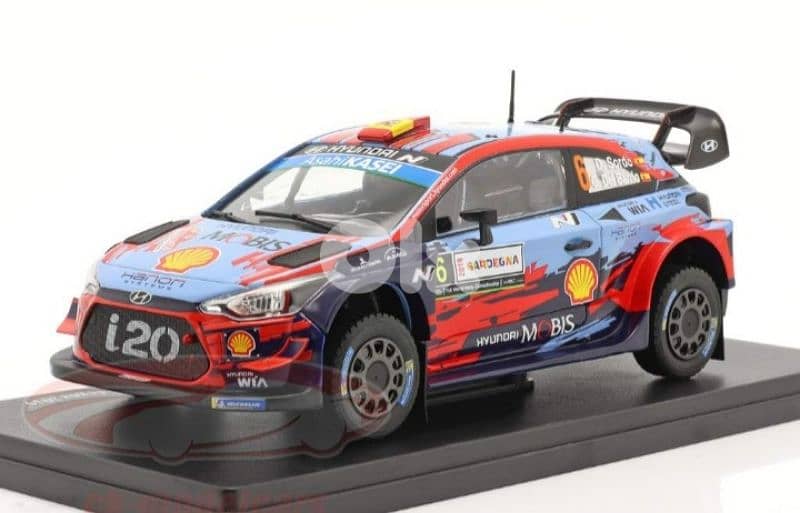 Hyundai I20 Coupe WRC (Rally Sardinia 2019) diecast car model 1;24. 1