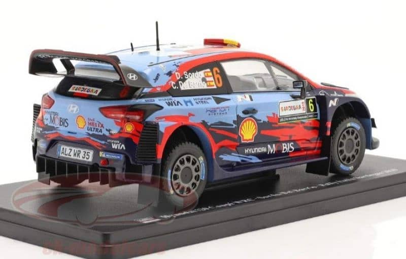 Hyundai I20 Coupe WRC (Rally Sardinia 2019) diecast car model 1;24. 3