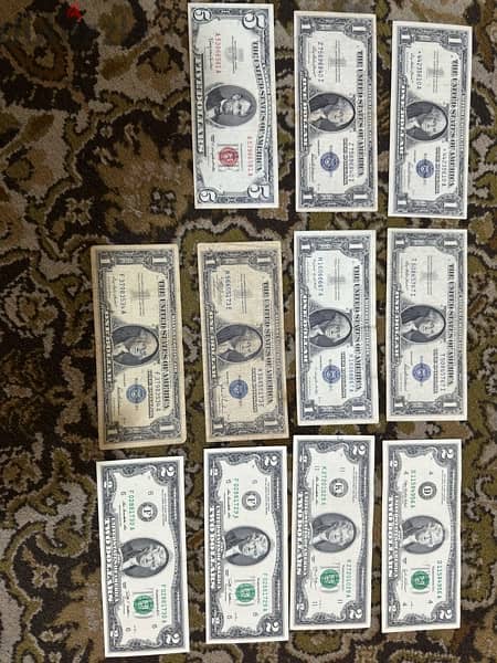 Old USD Banknotes 1$ / 2$ / 5$ 2