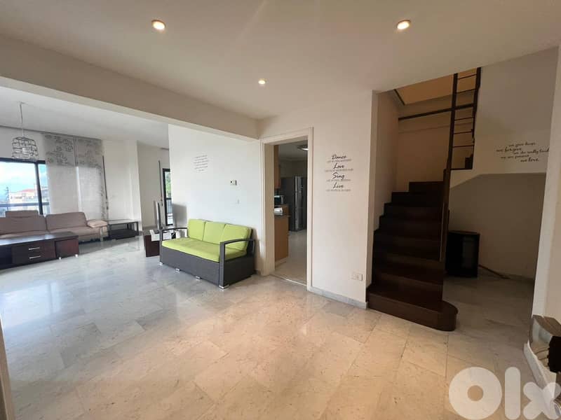 Ain saadeh duplex fully decorated panoramic view unobstructed Ref#6038 0