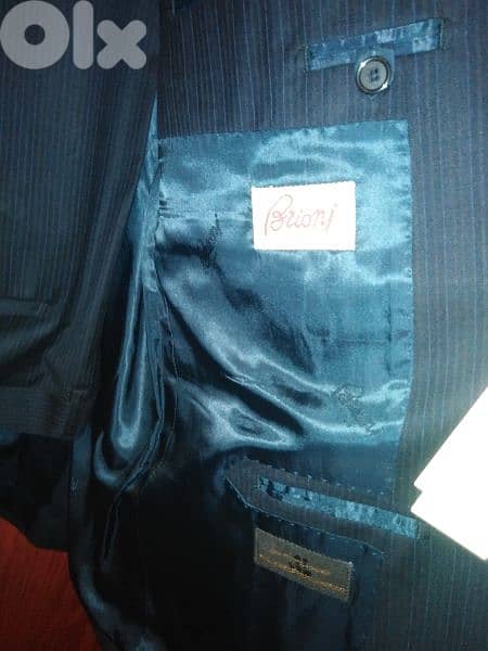 Brioni Suit size 56 dark blue hand made 5
