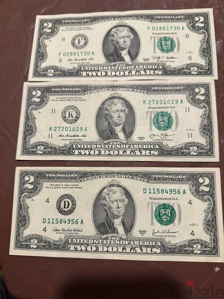 Old USD Banknotes 1$ / 2$ / 5$ 12