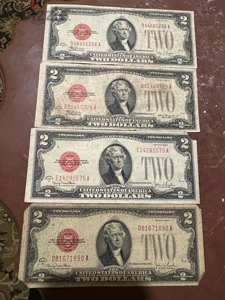 Old USD Banknotes 1$ / 2$ / 5$ 13