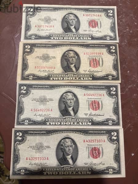 Old USD Banknotes 1$ / 2$ / 5$ 14