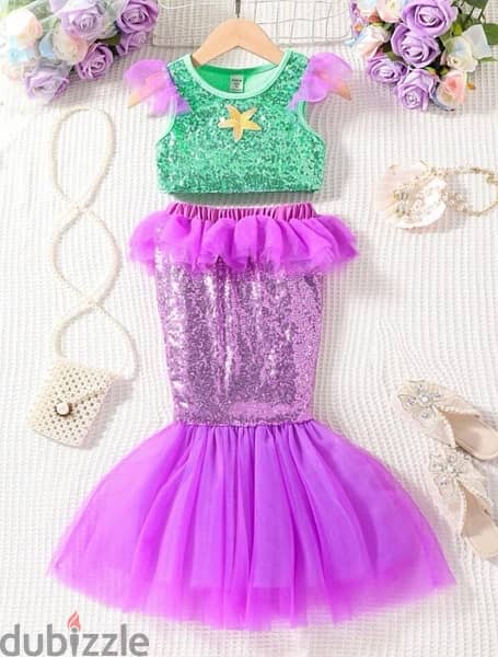 mermaid dress size 6-7y 0