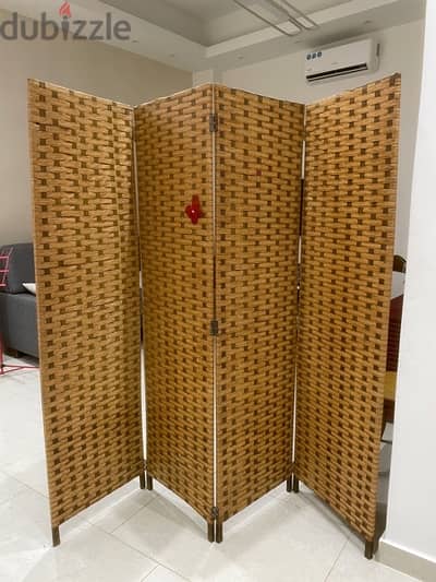 Room Divider 4 Panel فاصل غرف خيزران