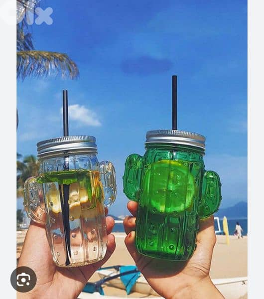 very cute cactus mugs with straws 0