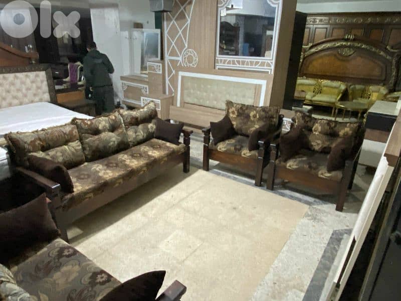 طقم كنبايات كتير مرتب خشب شوح بفتح صندوق 5