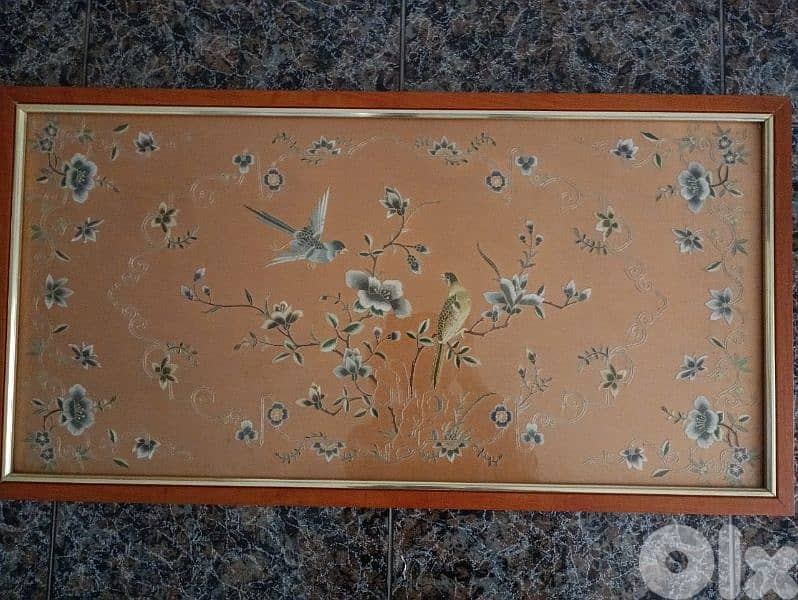 تطريز يدوي على الحرير original hand made silk 1