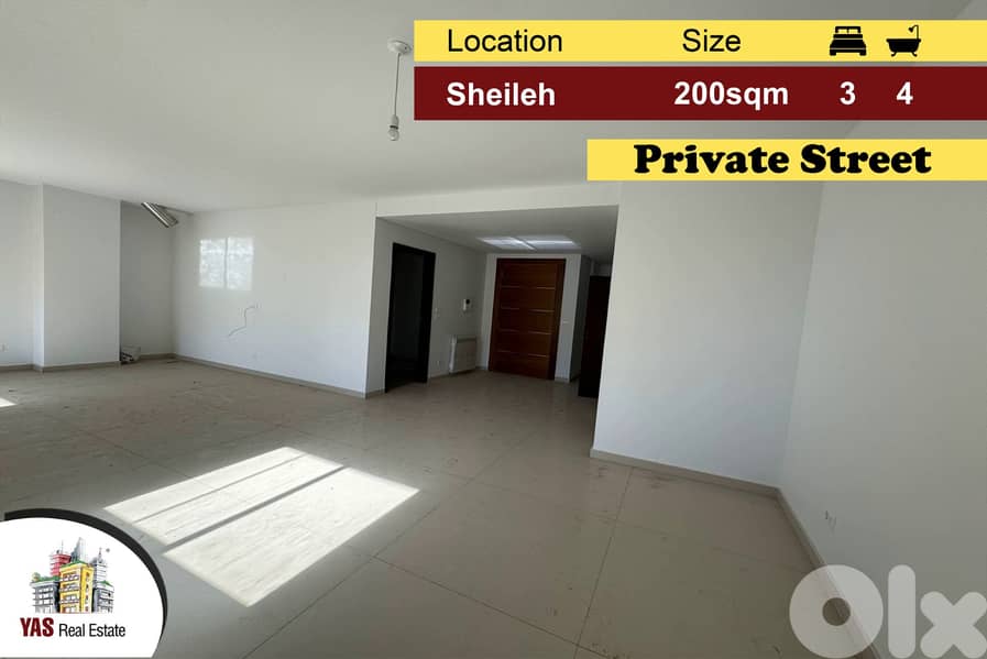 Sheileh 200m2 | New | Super Luxurious | Private Street |AC 0