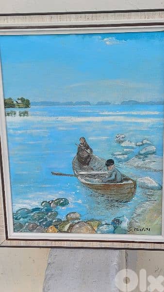 لوحة رسم زيتي اوروبية 1