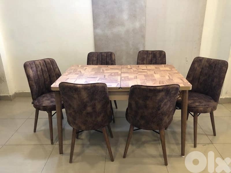 طاولة سفرة تركيا 6 كراسي جديدة بافضل الاسعار من المعمل 0