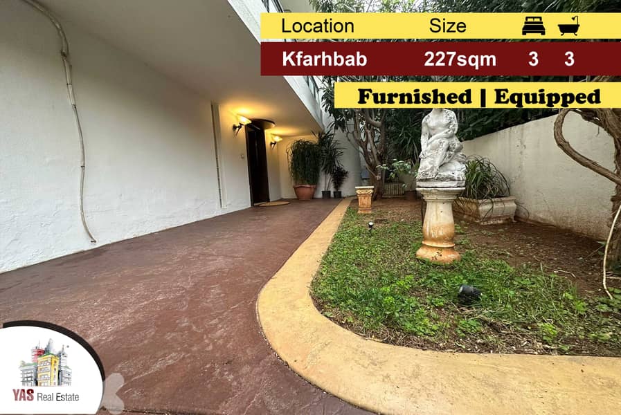 Kfarhbab 227m2 | 200m2 Terrace/garden | Furnished | View | KAIV | 0