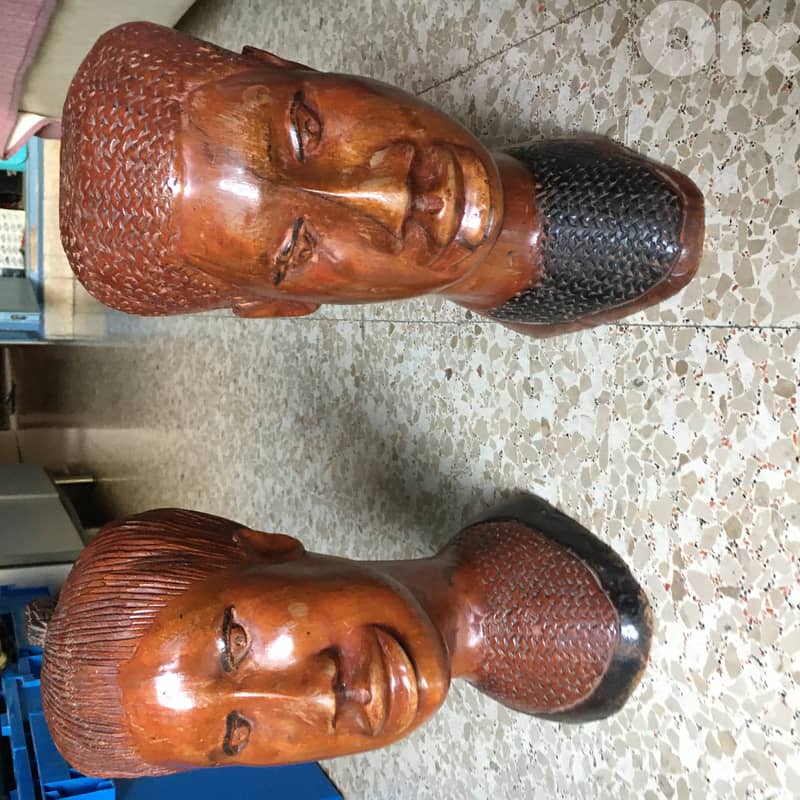 Semi hand made wooden heads 0