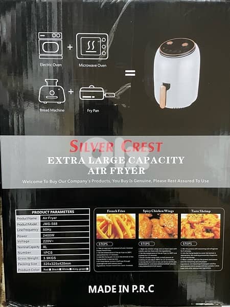 Silvercrest airfryer قلاية البطاطس ودجاح ولحوم 4