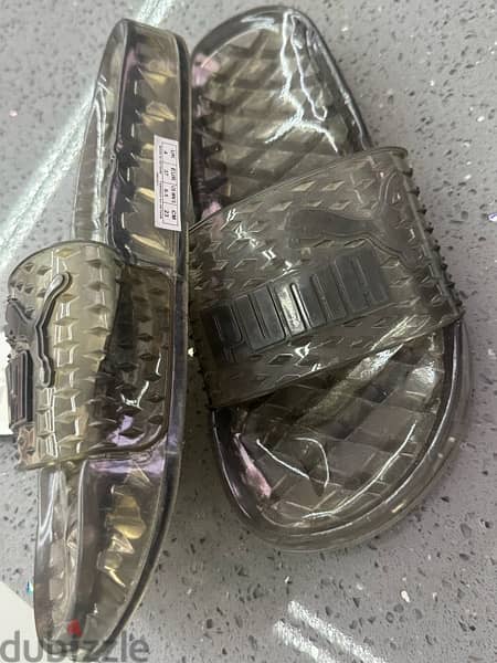 PUMA shoes, size37/38 slippers, transparent black/pink or white, 3
