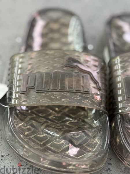 PUMA shoes, size37/38 slippers, transparent black/pink or white, 5