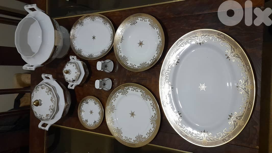 Caverswall English Chinaware set, gold plated with platinum 1