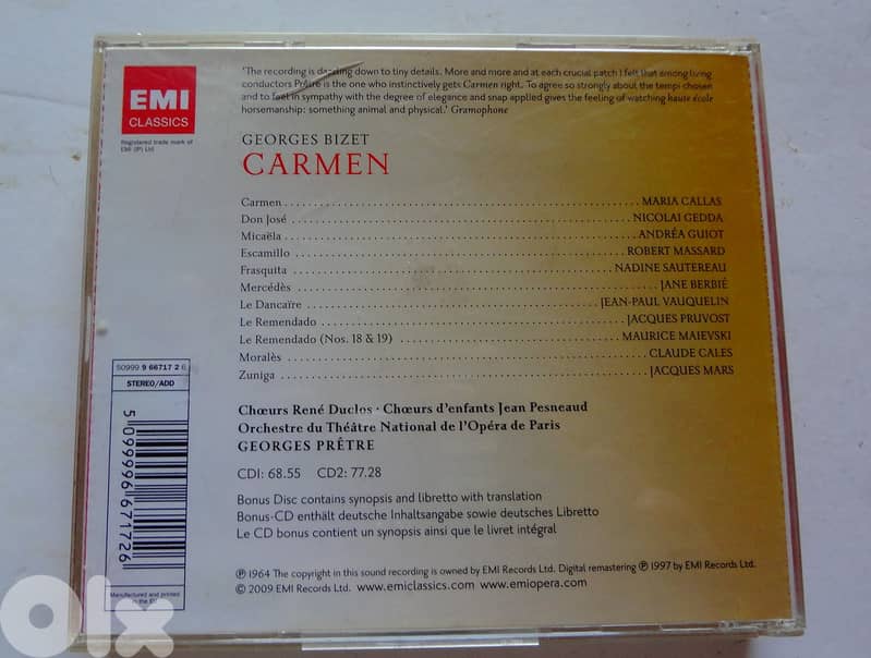 Carmen opera on 2 cds 2