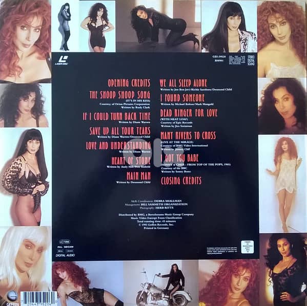 Cher "the video collection" Laserdisc 1