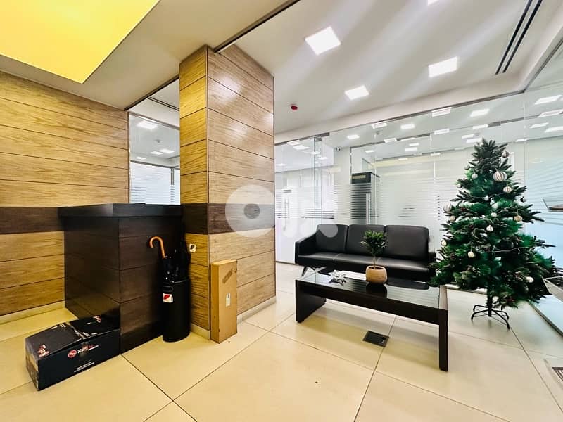 Furnished Office For Rent In Badaro Over 410 Sqm | مكتب للايجار مفروش 0