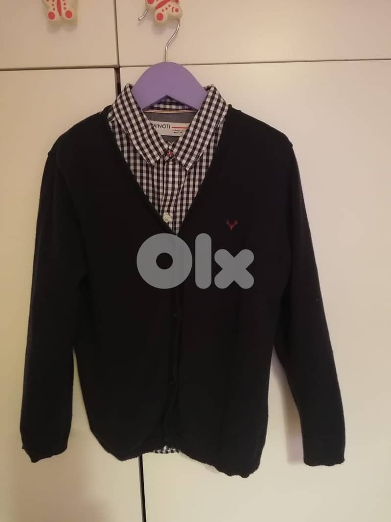 Minoti Shirt and Cardigan 0
