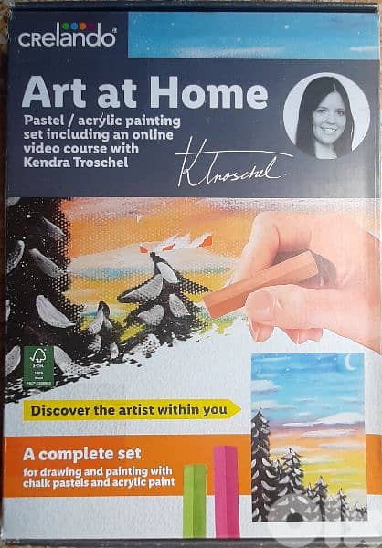 CRELANDO - drawing set of chalk pastels and acrylic paint4$ delivery 0