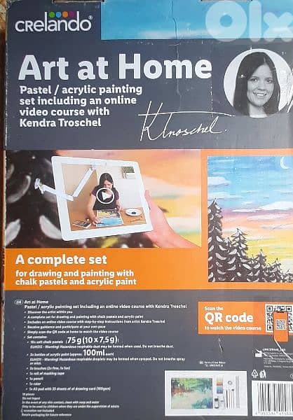 CRELANDO - drawing set of chalk pastels and acrylic paint4$ delivery 1