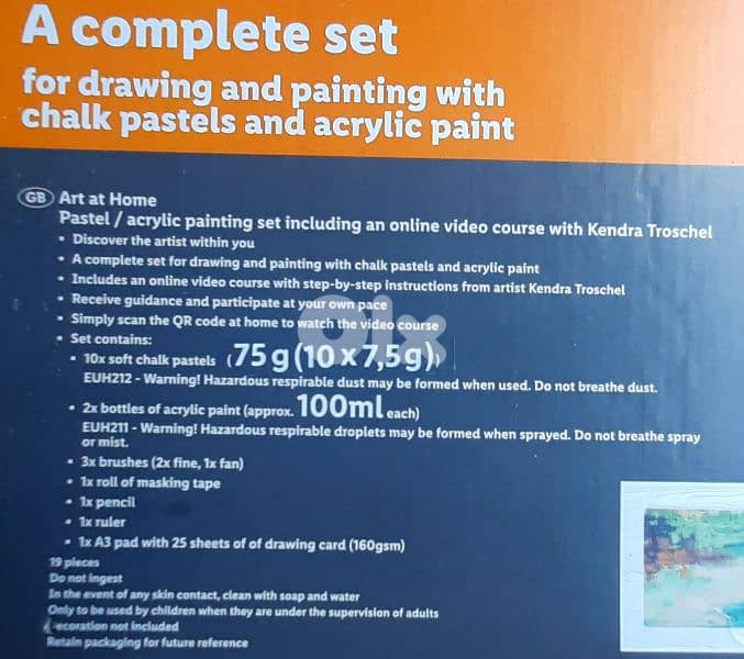 CRELANDO - drawing set of chalk pastels and acrylic paint4$ delivery 2