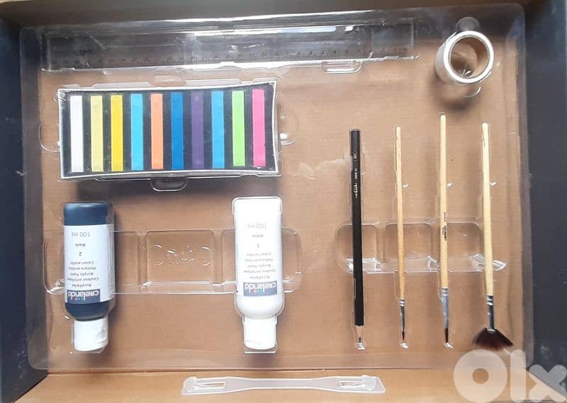 CRELANDO - drawing set of chalk pastels and acrylic paint4$ delivery 3