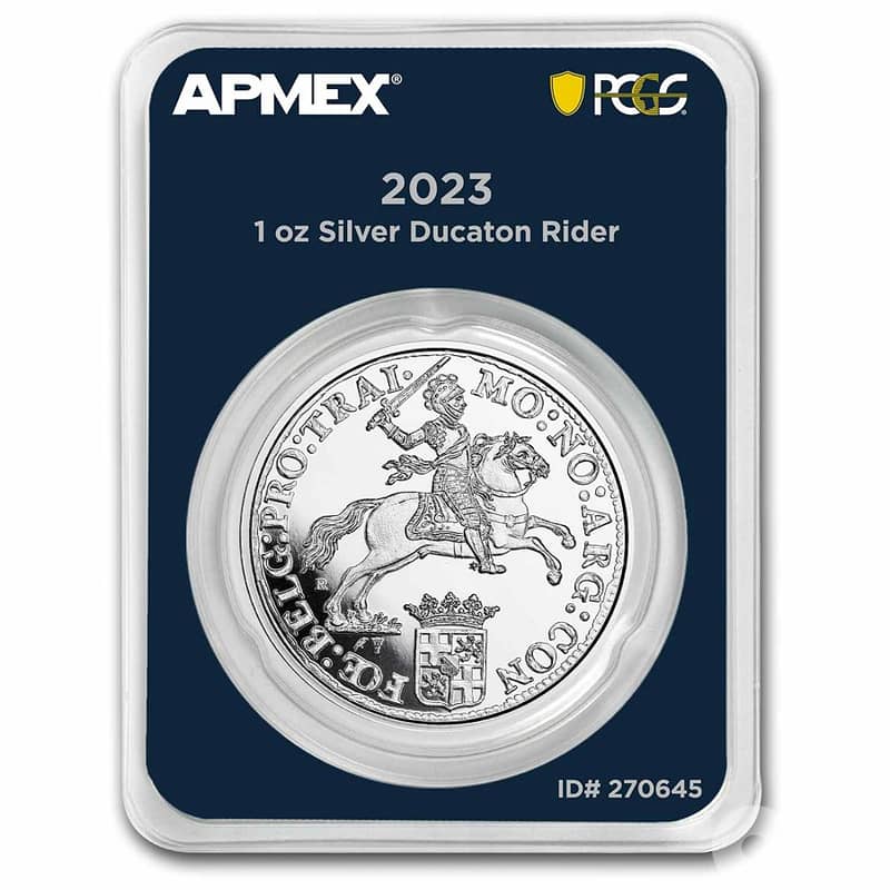 2023 Netherlands 1 oz Silver Coin - Ducaton Rider (PCGS First Strike) 2
