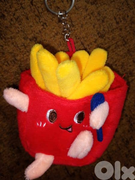 cute plush french fries keychain 4