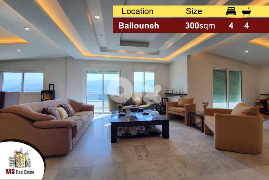 Ballouneh 300m2 | Penthouse | Rooftop | Panoramic View | TO | 0