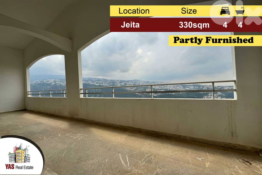 Jeita 330m2 | Panoramic View | Partly Furnished | Well Lighted | EL | 0