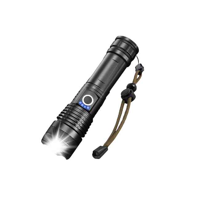 Tactical Torch Light, Bright 7200mAh Flashlight, Metal 16.6cm 0
