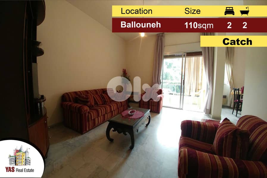 Ballouneh 110m2 | Well Maintained | Private street | Catch | AC | 0