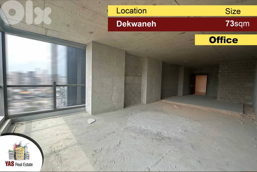 Dekwaneh 73m2 | New | Office | Prime Location | MJ | 0