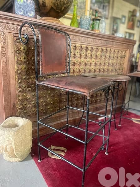 bar chair real leather 5