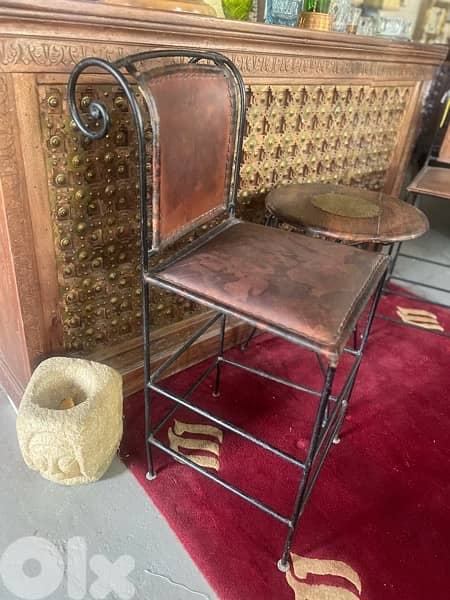bar chair real leather 6