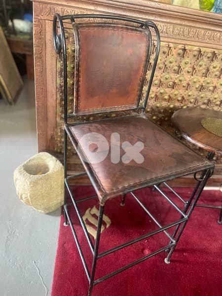 bar chair real leather 7