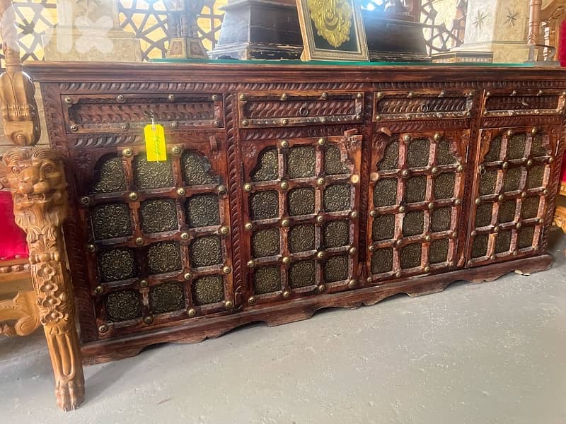 solid wood teak maseef dersoir with copper 0