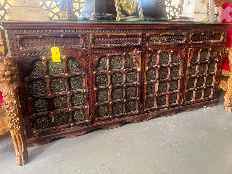 solid wood teak maseef dersoir with copper 1