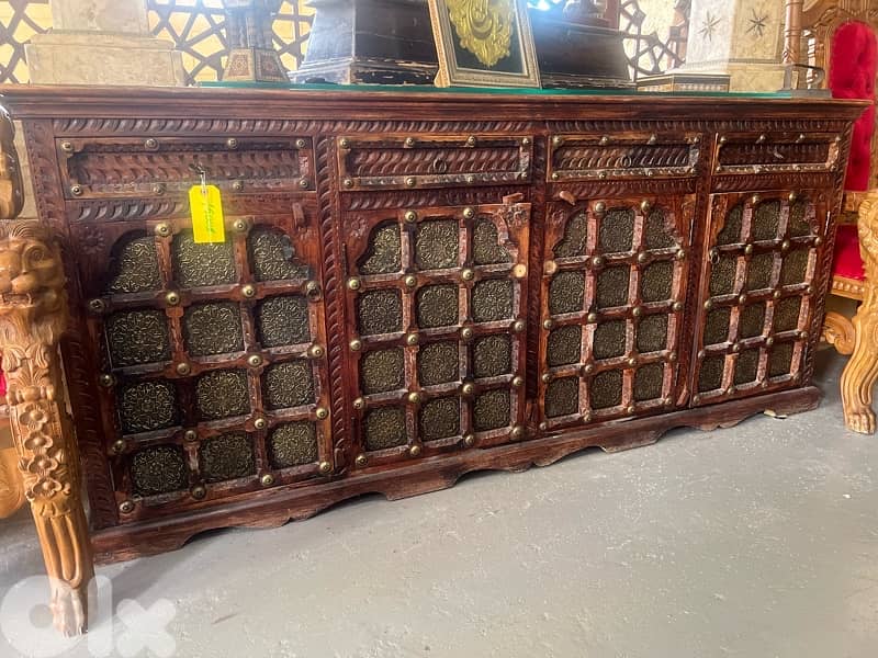 solid wood teak maseef dersoir with copper 2