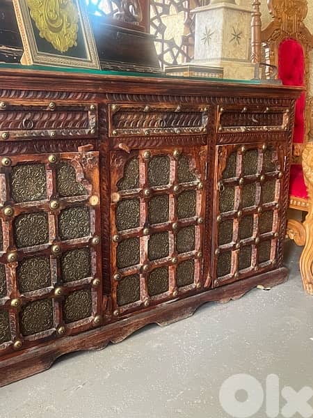 solid wood teak maseef dersoir with copper 4