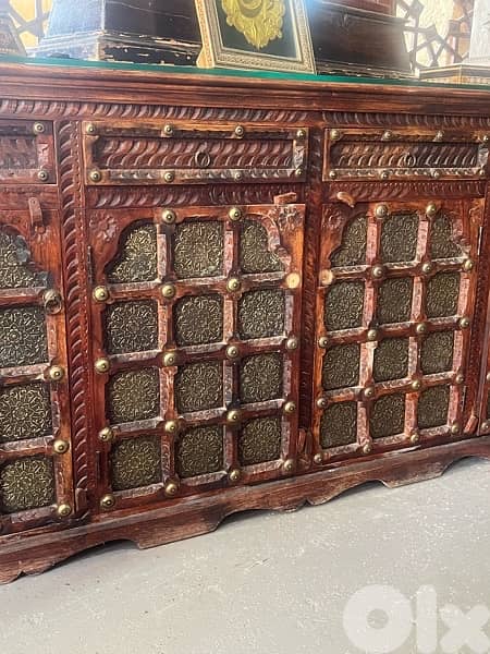 solid wood teak maseef dersoir with copper 7