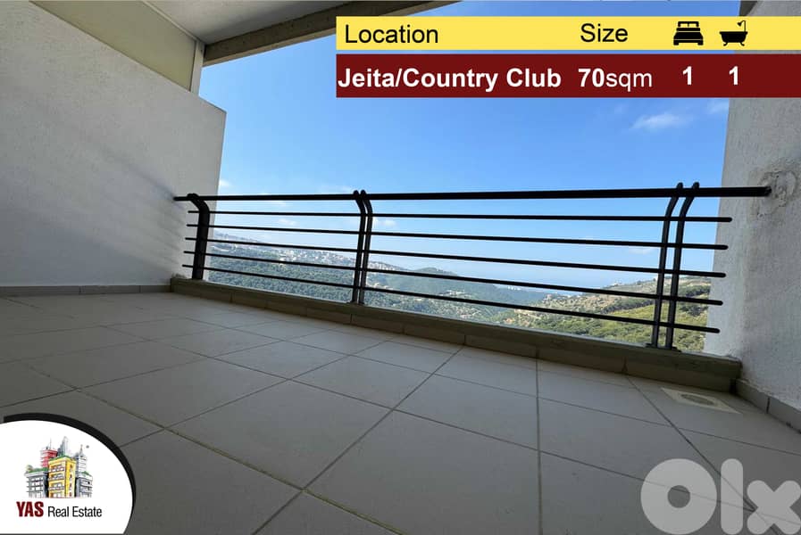 Jeita Country Club 70m2 | Luxury | prime Location | AC | 0