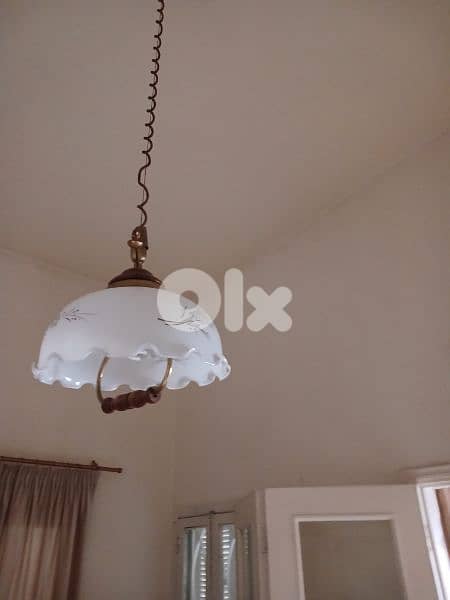 antique opaline chandelier 1