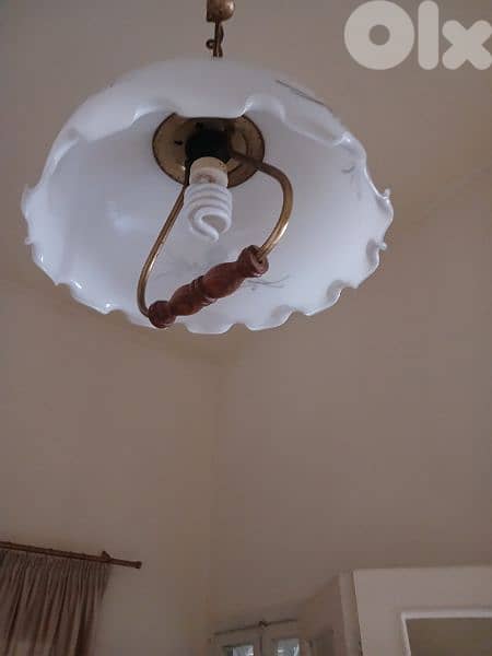 antique opaline chandelier 2